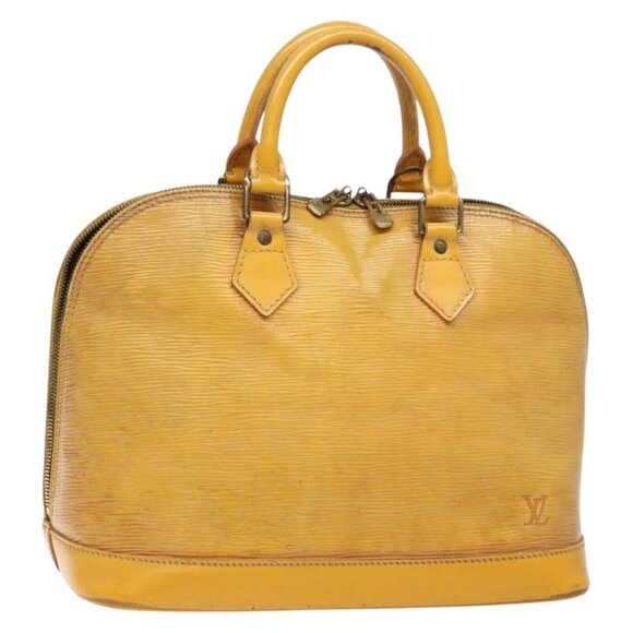 Louis Vuitton Handbags - LOUIS VUITTON Epi Alma Hand Bag Yellow M52149 LV Auth BA5218